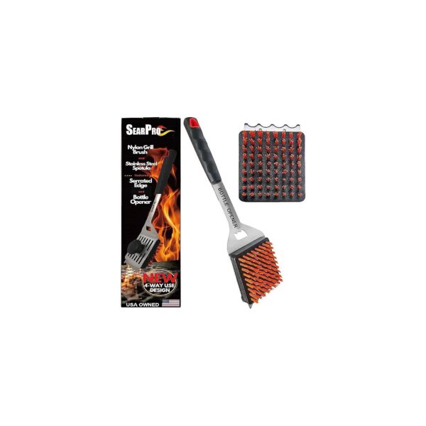 in1 Grill Brush For Weber, Coleman, Traeger, And Camp Chef Grills With Nylon Bristles