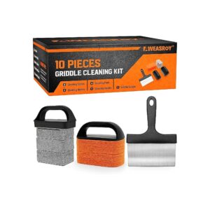 in-One Griddle Cleaning Kit for Black Stone Flat Top Grills with Grill Stone and Scraper