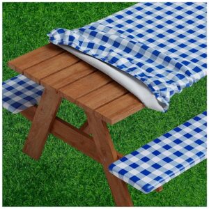 spacious 30" x 72" Rectangle Picnic Table Cover with Bench Seat Covers