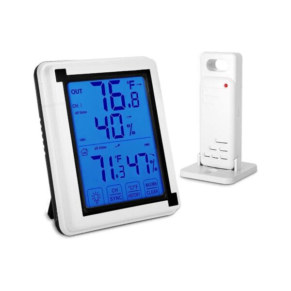 to-Use Indoor Outdoor Thermometer and Hygrometer with Wireless Digital Display