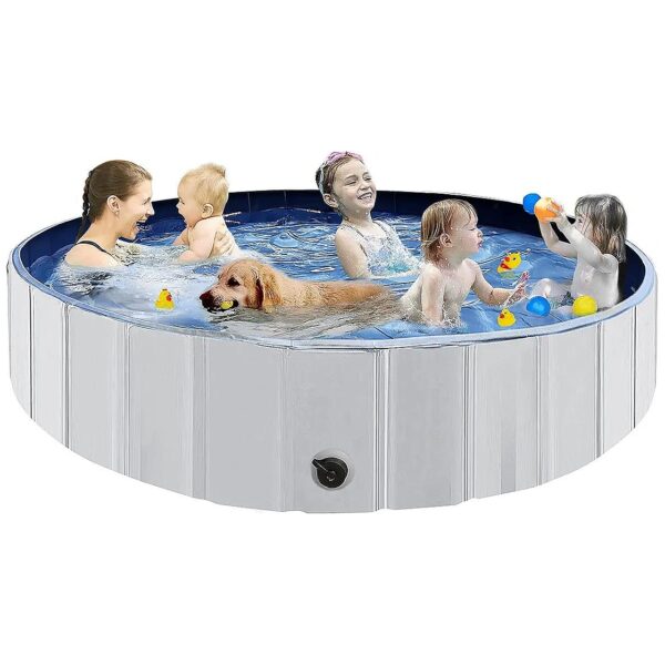 to-Use and Foldable Dog Swimming Pool for Large Breed Dogs and Kids